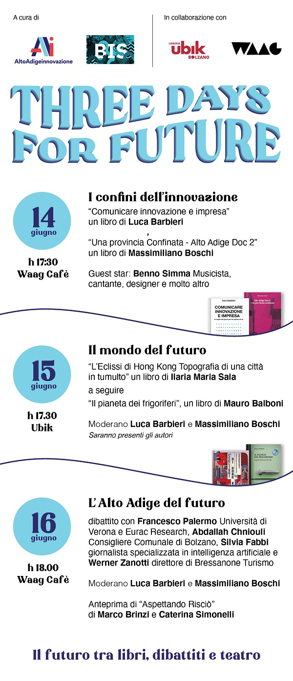 Scopri di più sull'articolo A BOLZANO VA IN SCENA «THREE DAYS FOR FUTURE», LA RASSEGNA PER SCOPRIRE IL MONDO CHE VERRÀ