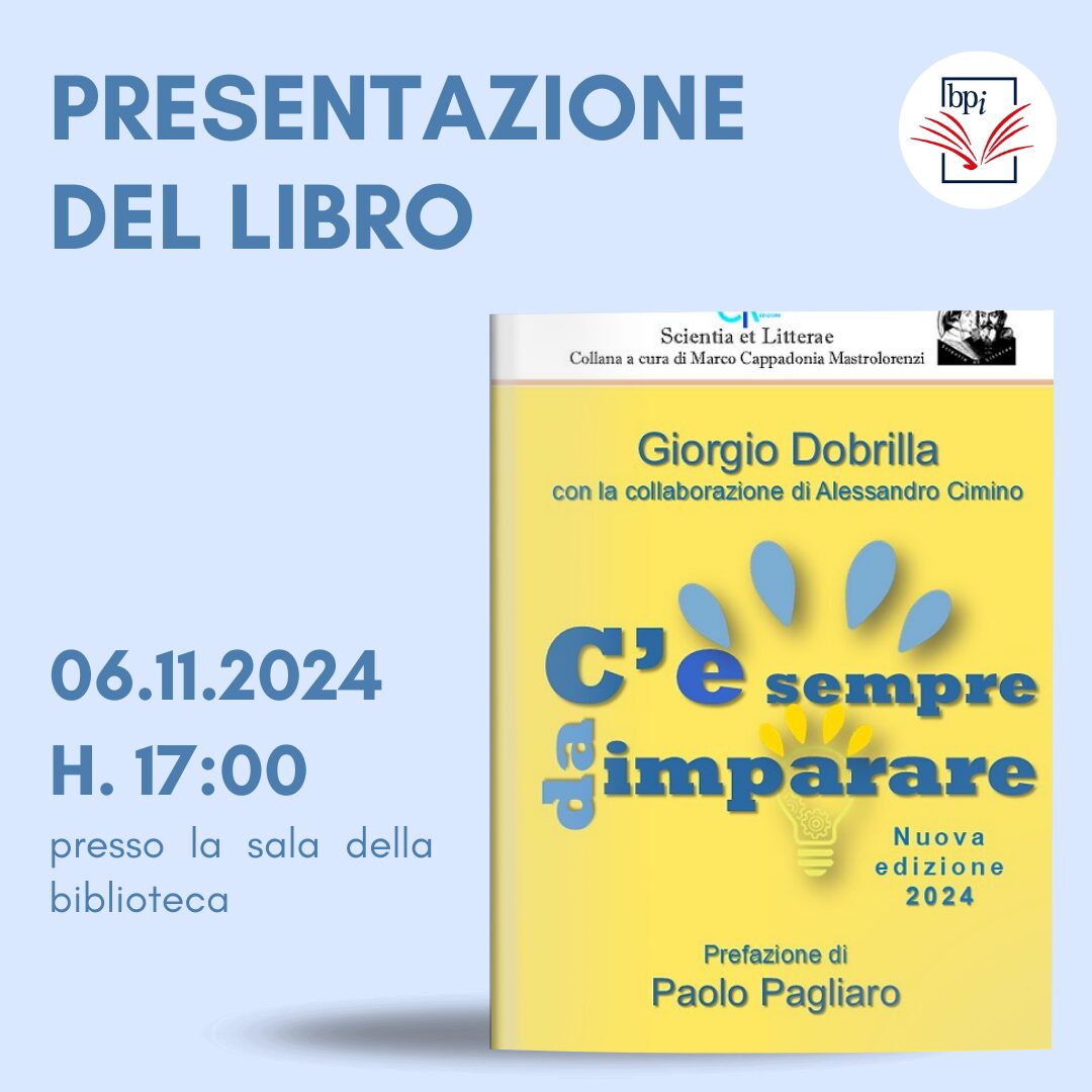 Scopri di più sull'articolo “C’è sempre da imparare”, l’edizione 2024 debutta alla Biblioteca Claudia Augusta